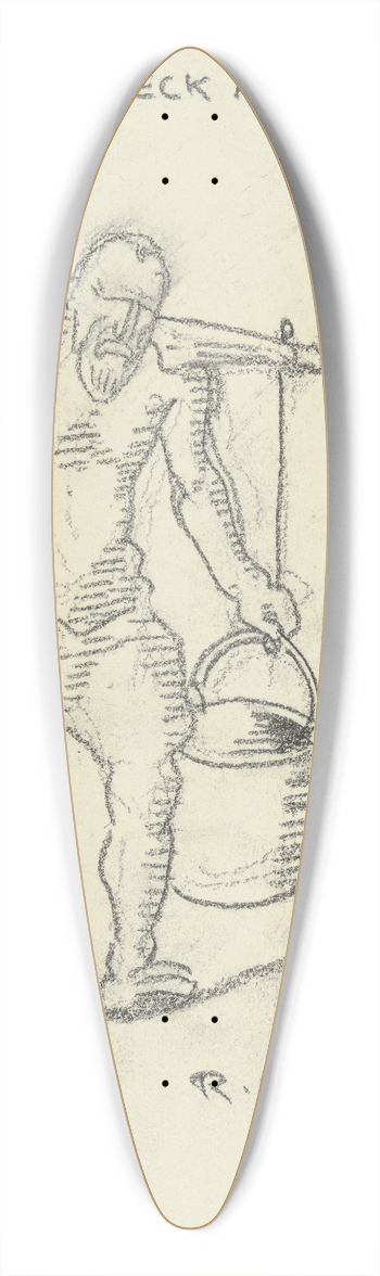 Rudolf Gudden - Zeck am Eselsrcken 39.3 inch art pintail longboard deck