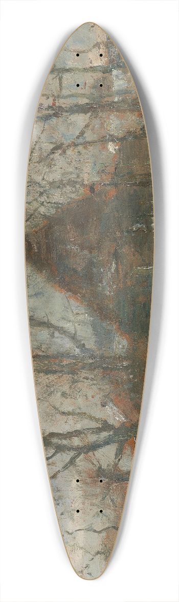 Rudolf Hckner - Winterlandschaft mit Gehft 39.3 inch art pintail longboard deck