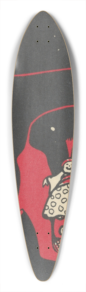 Rudolf Kalvach - Humorous Subject 39.3 inch art pintail longboard deck
