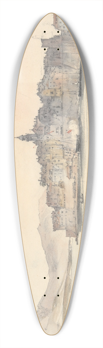 Rudolf von Alt - Curzold 39.3 inch art pintail longboard deck