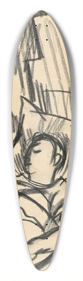 Rudolf Wacker - Trumer 39.3 inch art pintail longboard deck