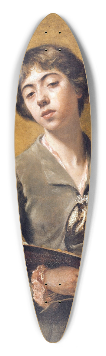 Sabine Lepsius - Self-portrait 39.3 inch art pintail longboard deck