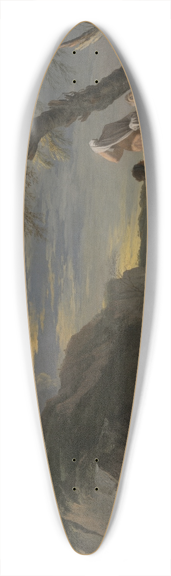 Salvator Rosa - Landscape withBathers 39.3 inch art pintail longboard deck