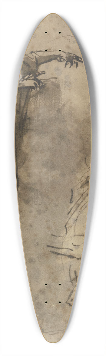 Salvator Rosa - Study for Christ Exorcising a Demon 39.3 inch art pintail longboard deck