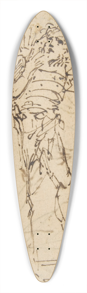 Salvator Rosa - Two Standing Men Gesticulating 39.3 inch art pintail longboard deck