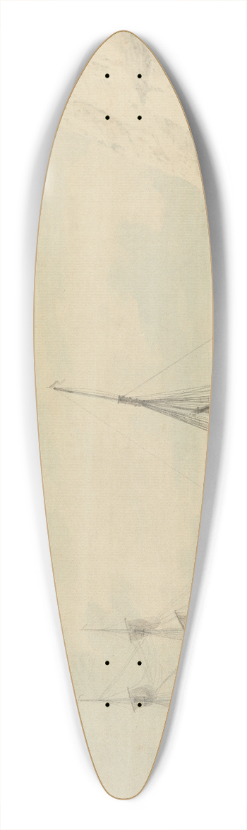 Samuel Atkins - Shakespeare Cliff, Dover 39.3 inch art pintail longboard deck
