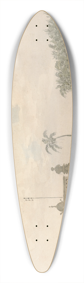 Samuel Davis - A Sepoy Sargent in a Compound 39.3 inch art pintail longboard deck