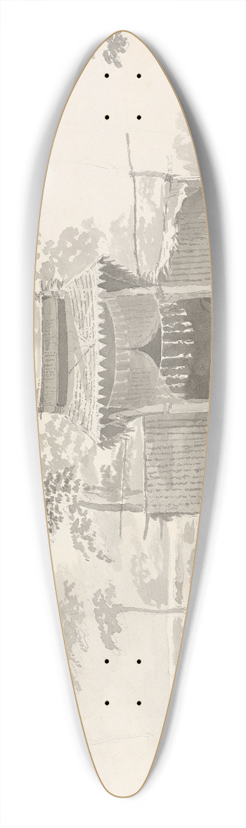 Samuel Davis - Ornamental Gateway 39.3 inch art pintail longboard deck