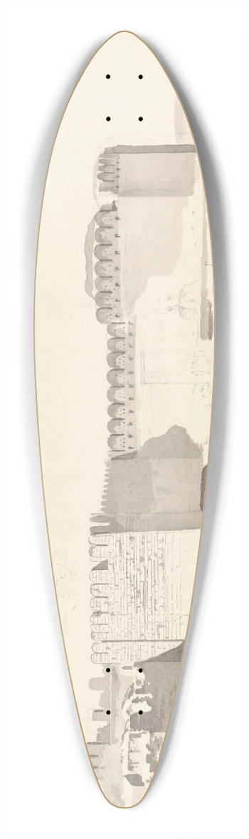Samuel Davis - The North Gate at Tansin 39.3 inch art pintail longboard deck