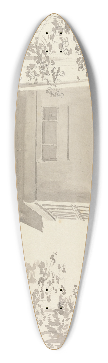 Samuel Davis - The Temple of Wangdutse 39.3 inch art pintail longboard deck