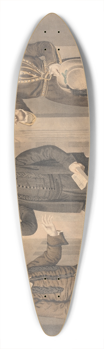 Samuel de Wilde - A Scene from a Play  Three Actors 39.3 inch art pintail longboard deck
