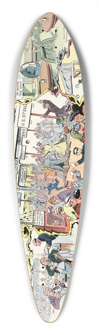 Samuel Ehrhart - Gambling by wireless 39.3 inch art pintail longboard deck
