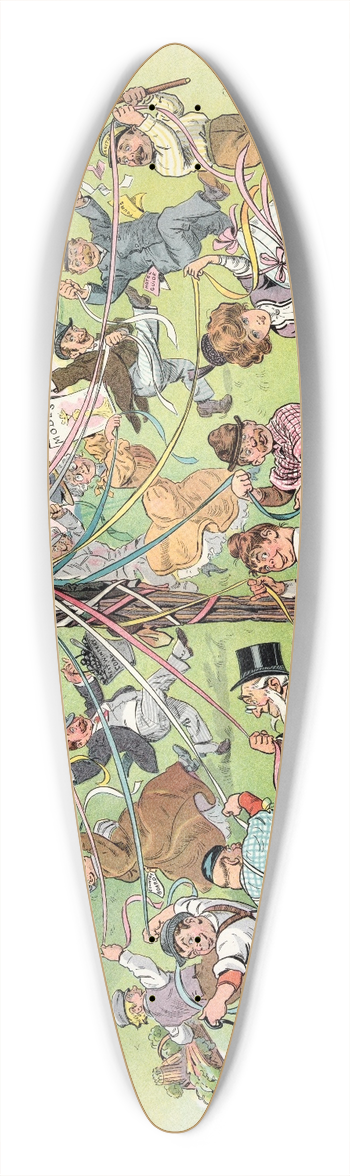 Samuel Ehrhart - In the merry month of May 39.3 inch art pintail longboard deck