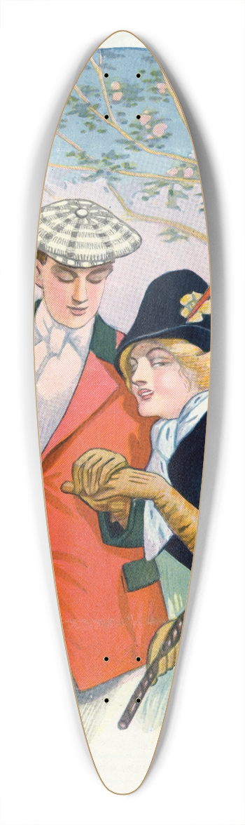 Samuel Ehrhart - The ancient game 39.3 inch art pintail longboard deck