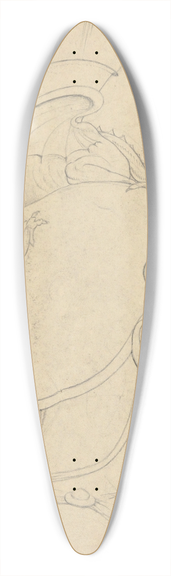Samuel Finley Breese Morse - Study for The Judgment of Jupiter (Idas,head) 39.3 inch art pintail longboard deck