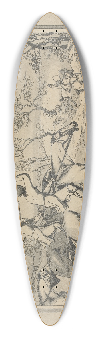 Samuel Howitt - And oer the lawn 39.3 inch art pintail longboard deck