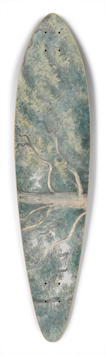Samuel Howitt - A Park Landscape with Shepherd and Sheep 39.3 inch art pintail longboard deck