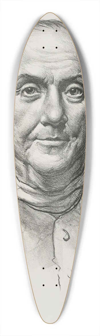 Samuel Johnson Woolf - Benjamin Franklin 39.3 inch art pintail longboard deck