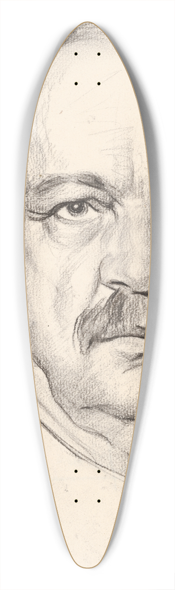 Samuel Johnson Woolf - Charles Curtis 39.3 inch art pintail longboard deck