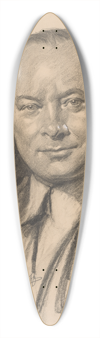 Samuel Johnson Woolf - David Sarnoff 39.3 inch art pintail longboard deck
