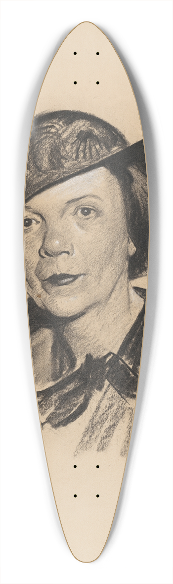 Samuel Johnson Woolf - Eleanor Medill Patterson 39.3 inch art pintail longboard deck