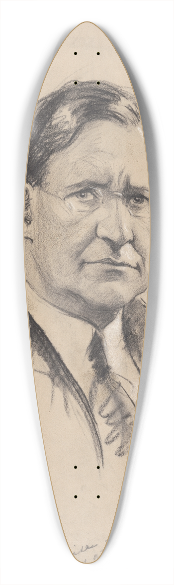 Samuel Johnson Woolf - Francis Scott McBride 39.3 inch art pintail longboard deck