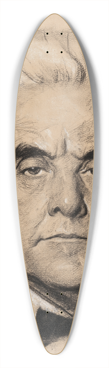 Samuel Johnson Woolf - George William Norris 39.3 inch art pintail longboard deck