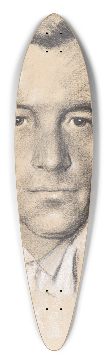 Samuel Johnson Woolf - William Curtis Bok 39.3 inch art pintail longboard deck