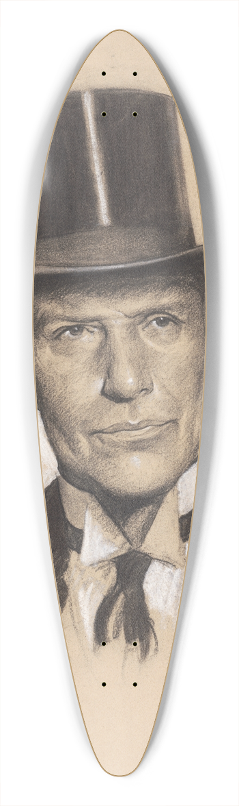 Samuel Johnson Woolf - William Phillips 39.3 inch art pintail longboard deck
