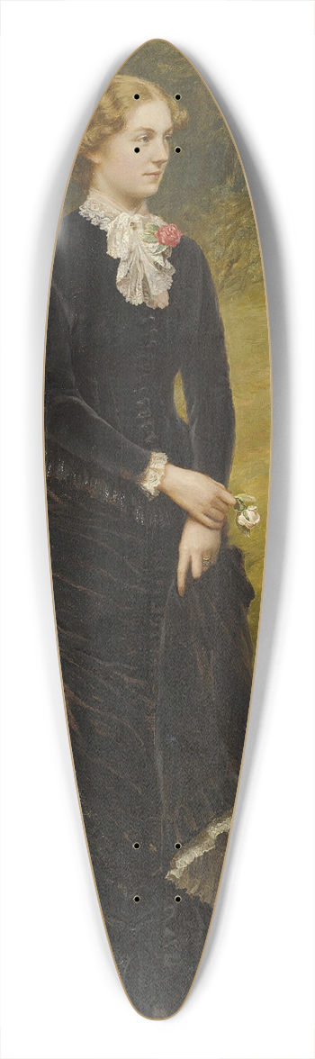 Samuel Sidley - Lady In Black 39.3 inch art pintail longboard deck