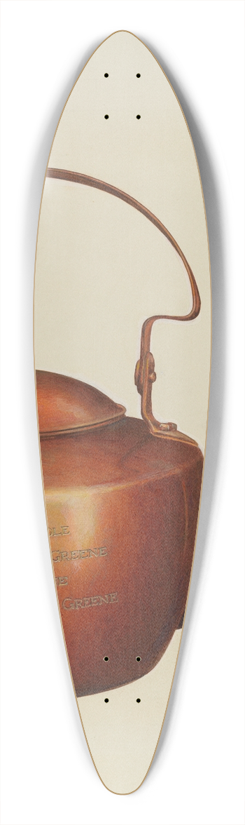 Samuel W. Ford - Copper Kettle 39.3 inch art pintail longboard deck