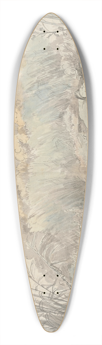 Samuel Woodforde - A Rocky Stream 39.3 inch art pintail longboard deck