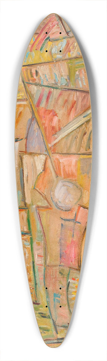 Sasza Blonder - Composition 39.3 inch art pintail longboard deck