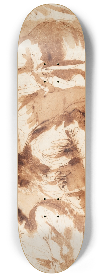 Guercino - An Assembly of Learned Men 8.25 inch art skate deck