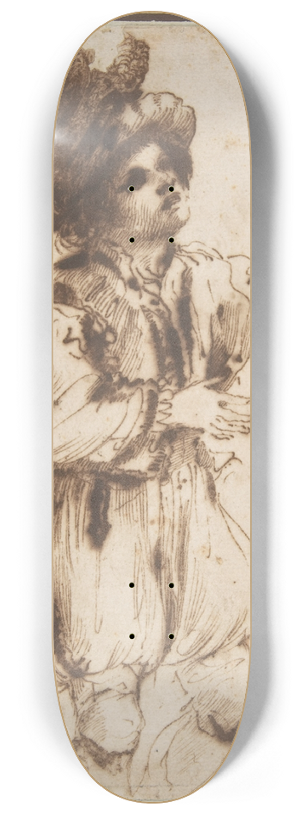 Guercino - Boy Chasing a Butterfly 8.25 inch art skate deck
