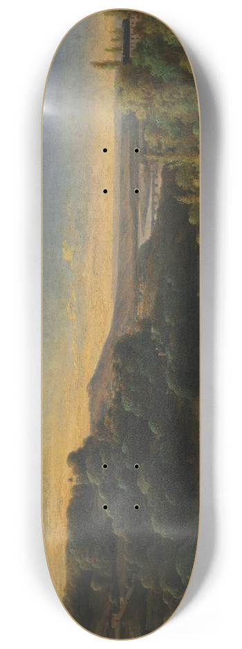 Alexandre Pau de Saint-Martin - View of Saint-Cloud, Near the Seine 8.25 inch art skate deck