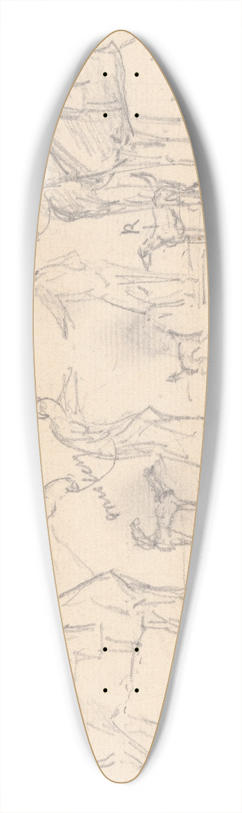 Sawrey Gilpin - Hound Trial with hounds named 39.3 inch art pintail longboard deck