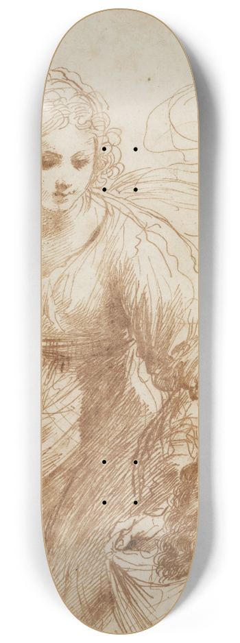 Guercino - Judith with the Head of Holofernes 8.25 inch art skate deck