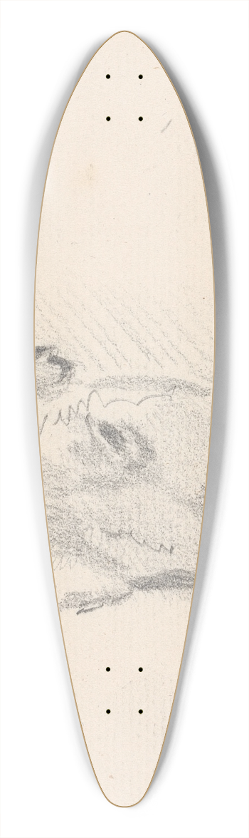 Sawrey Gilpin - Study of a Cows Head 39.3 inch art pintail longboard deck