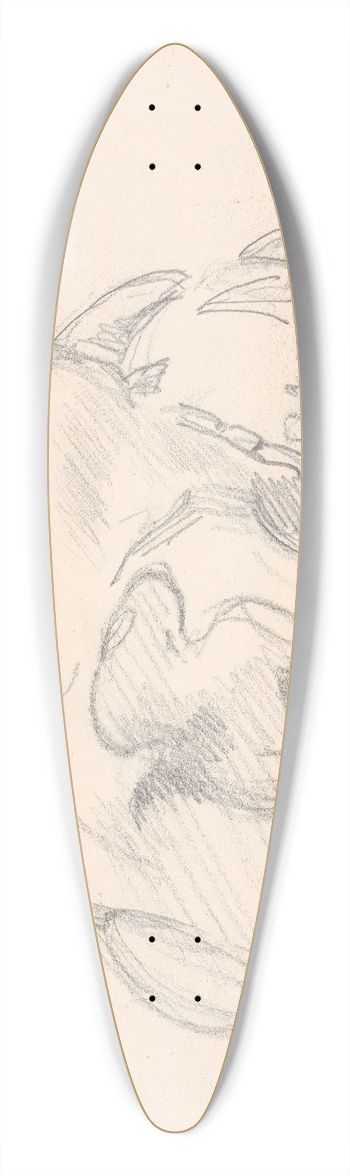 Sawrey Gilpin - Study of a Skull 39.3 inch art pintail longboard deck