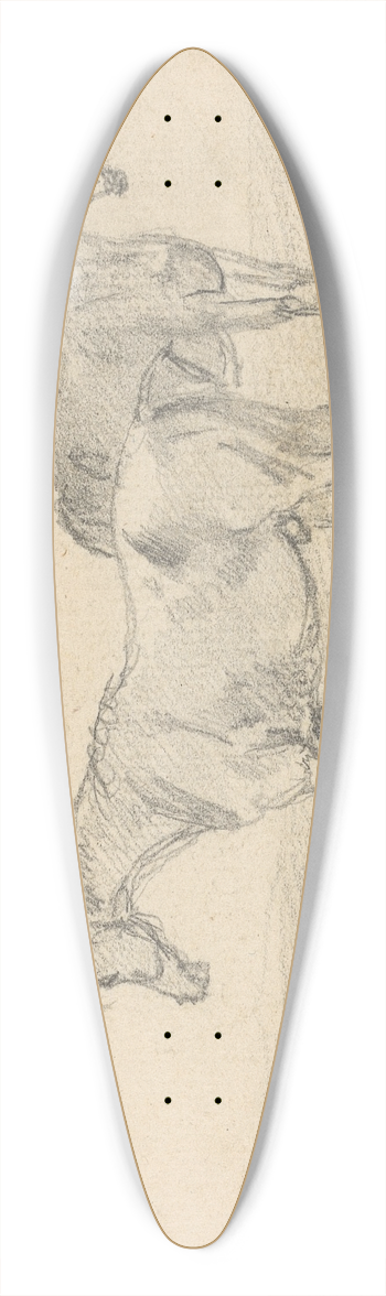 Sawrey Gilpin - Two Horses 39.3 inch art pintail longboard deck