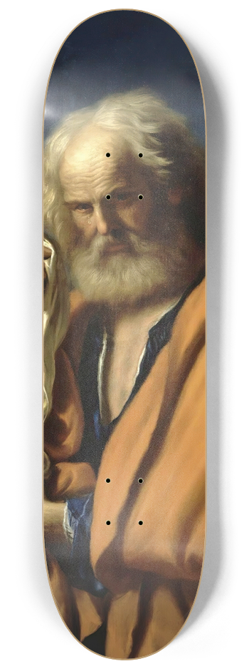 Guercino - Saint Peter Penitent 8.25 inch art skate deck