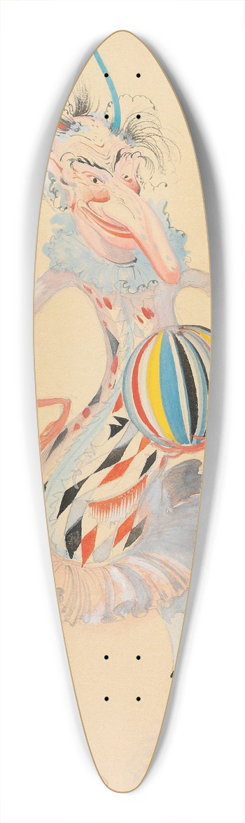 Sergey Chekhonin - Costume design for a jester 39.3 inch art pintail longboard deck