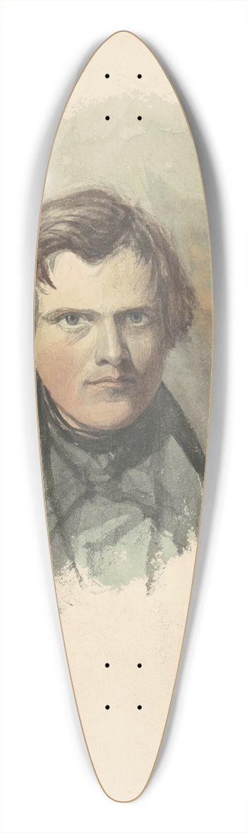 Seth Wells Cheney - Self-Portrait II 39.3 inch art pintail longboard deck