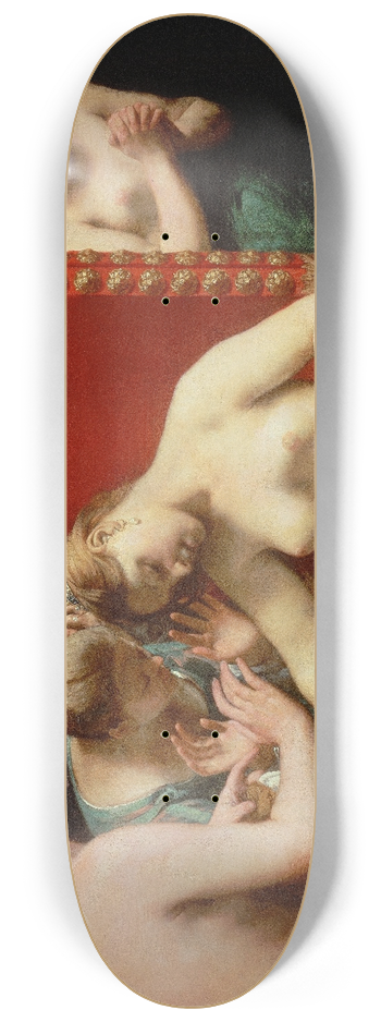 Guido Cagnacci - The Death of Cleopatra 8.25 inch art skate deck