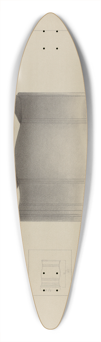 Sidney Liswood - Pewter Mug 39.3 inch art pintail longboard deck