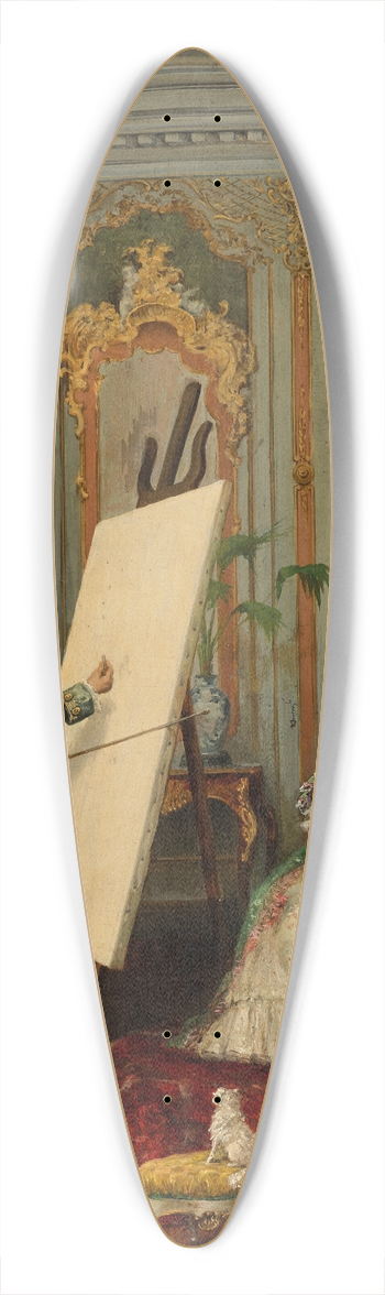 Sigmond Sokolowski - Le peintre peignant son modle 39.3 inch art pintail longboard deck