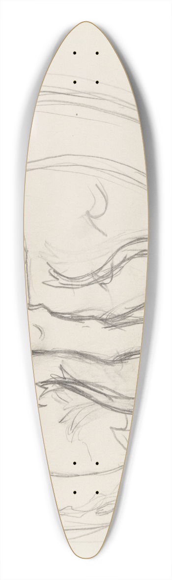 Signe Scheel - Havfrue 39.3 inch art pintail longboard deck