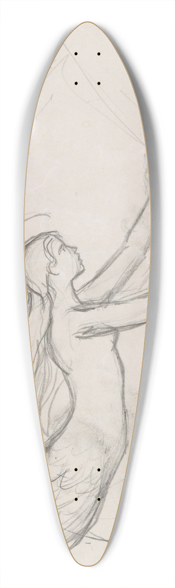 Signe Scheel - Havfrue 39.3 inch art pintail longboard deck