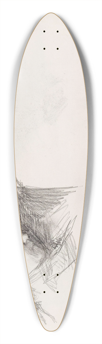 Signe Scheel - Kvinnehode i profil 39.3 inch art pintail longboard deck